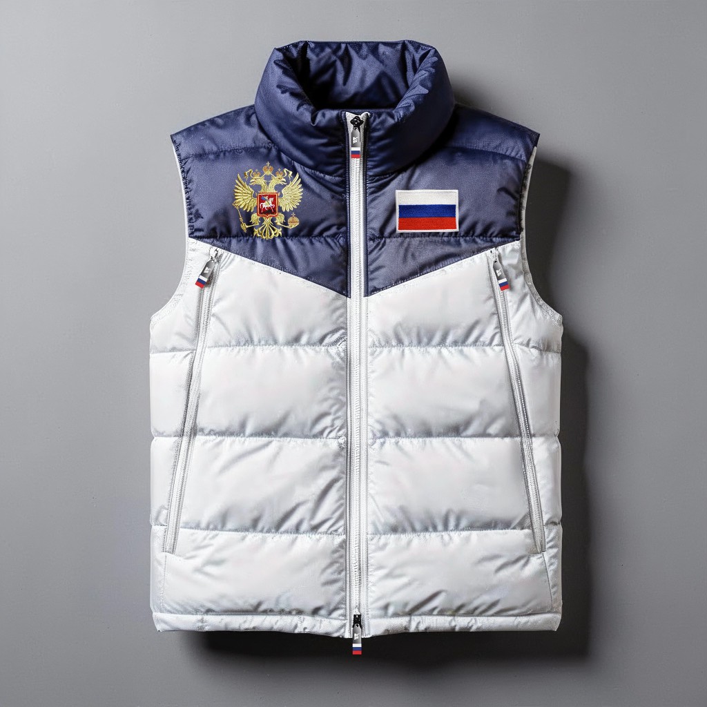 Жилетка Navy · White — спереди